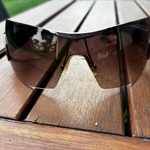 Bulgari Black Sunglasses with Gold Details